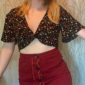 Floral crop top